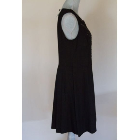 Sleeveless Dress Embellished Yoke - Black - Petite Large - Picture 6 of 8